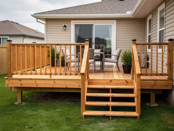 Cedar Deck — rendered mockup