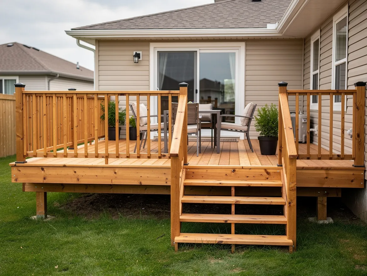 Cedar Deck — pre-rendered mockup
