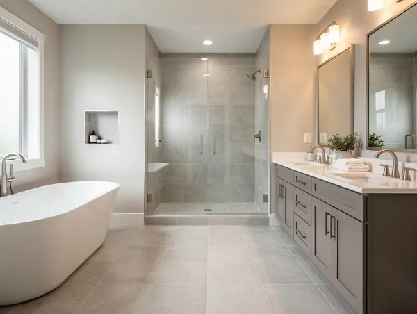 Spa Ensuite Renovation — rendered mockup